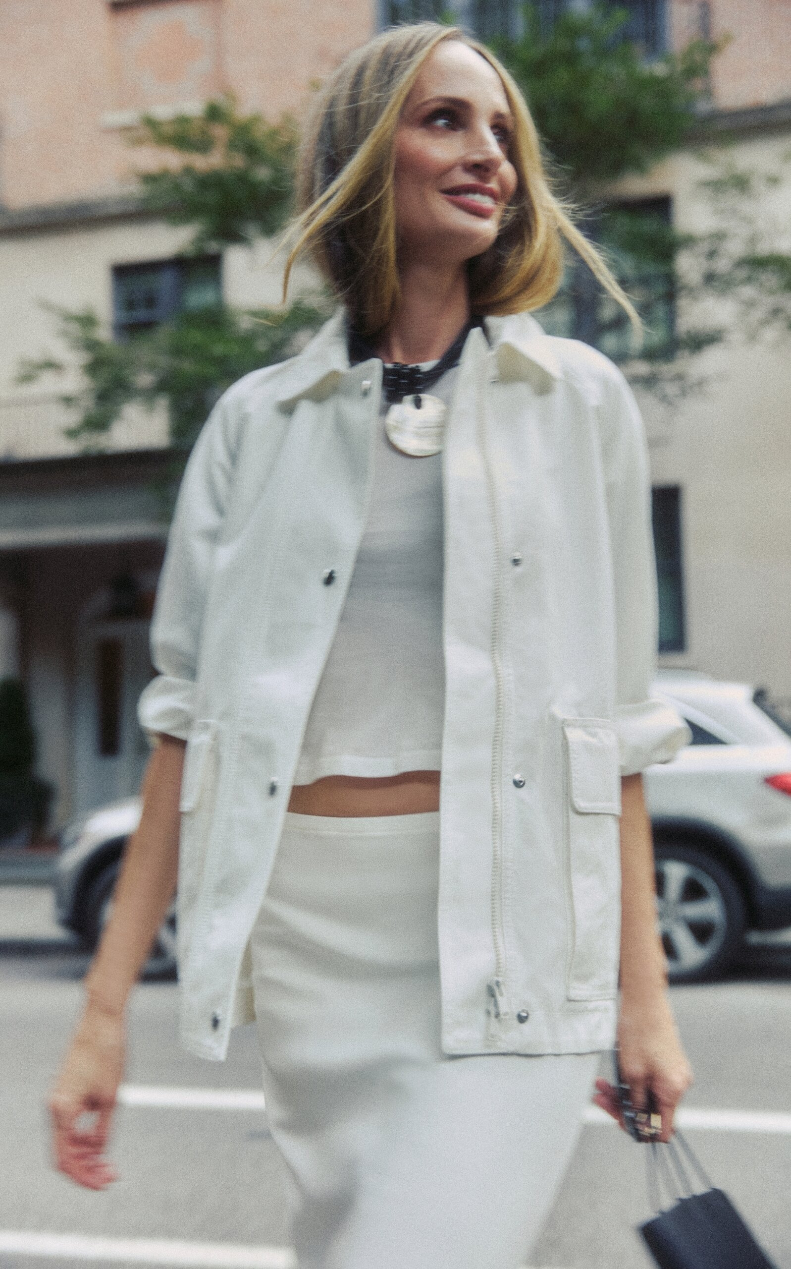 Elodianna Cotton Drill Utility Jacket white - 2
