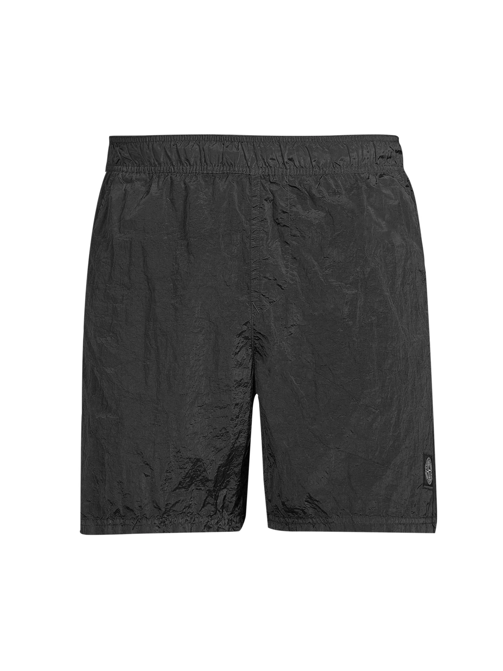 Men's Solid Swim Trunks - Black - 1