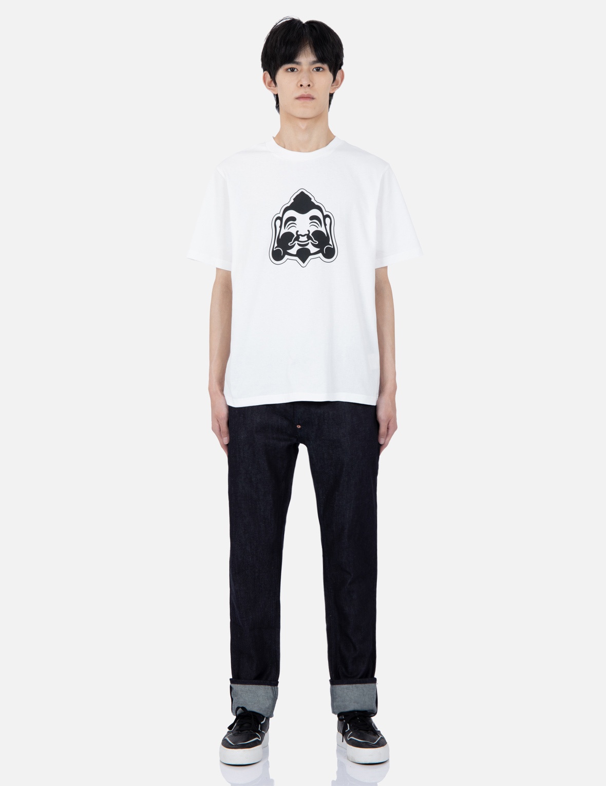 BRAND MOTTO AND SEAGULL PRINT SLIM-FIT JEANS #2010 - 6