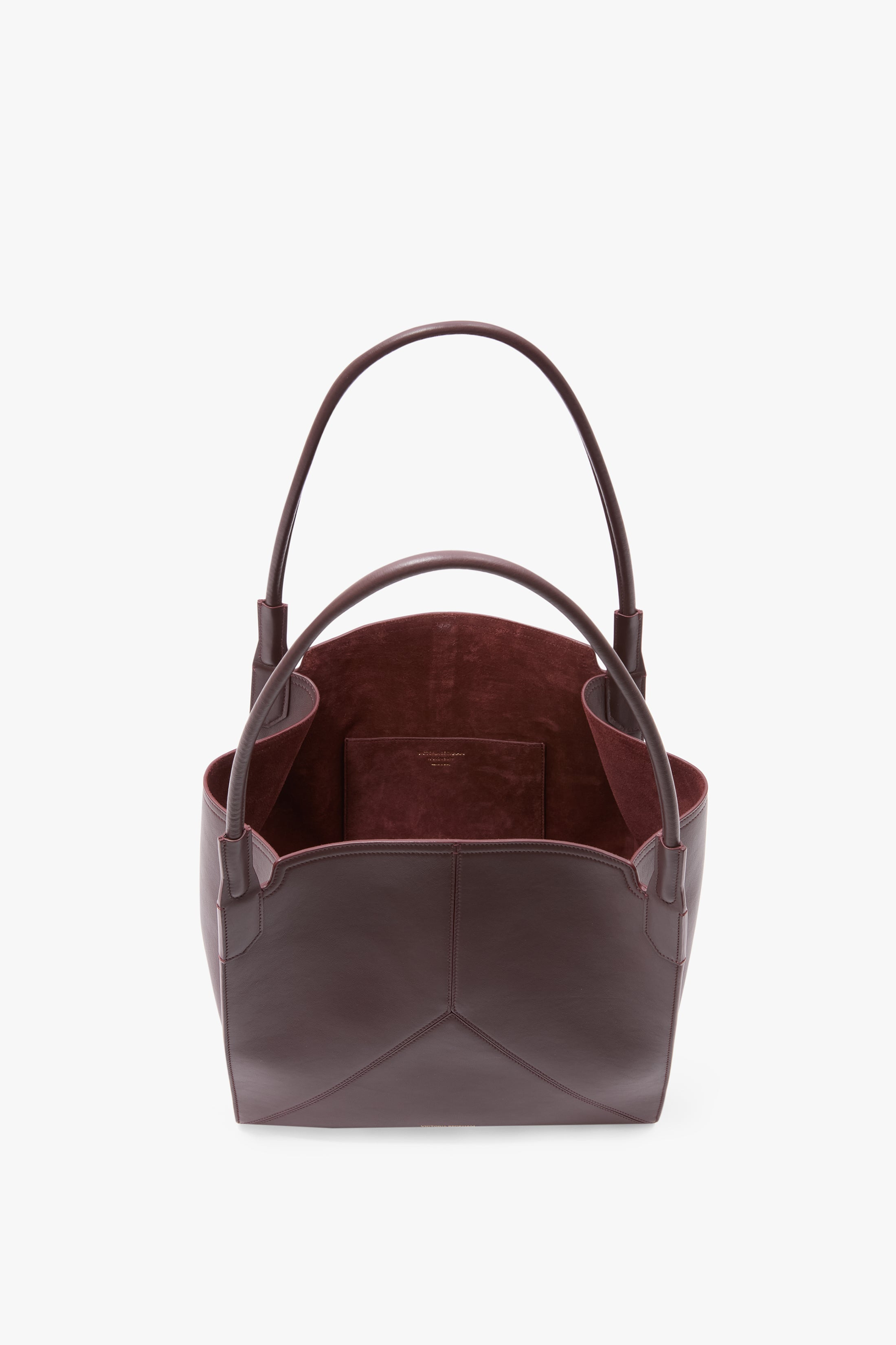 Victoria Tote In Burgundy Soft Leather - 6
