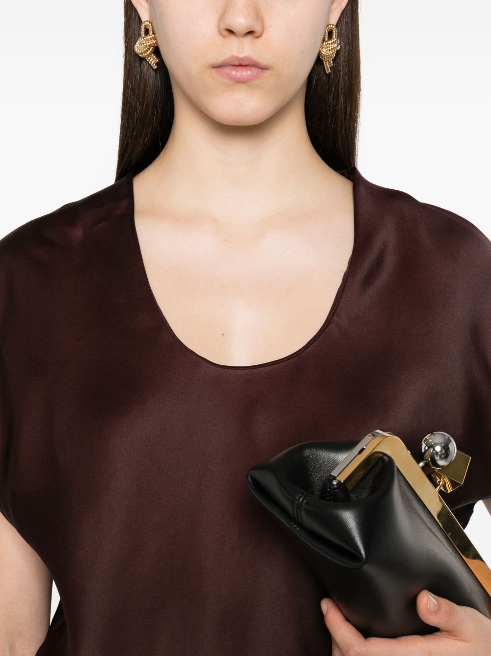 Barbo scoop-neck silk top - 5