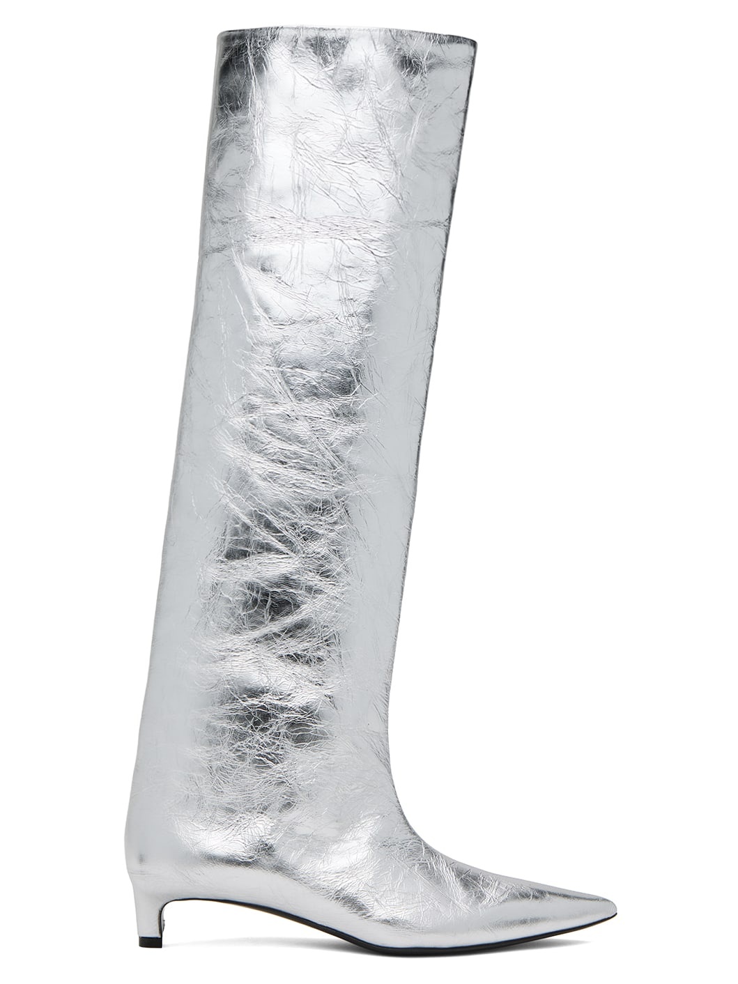 Silver Metallic Boots - 1