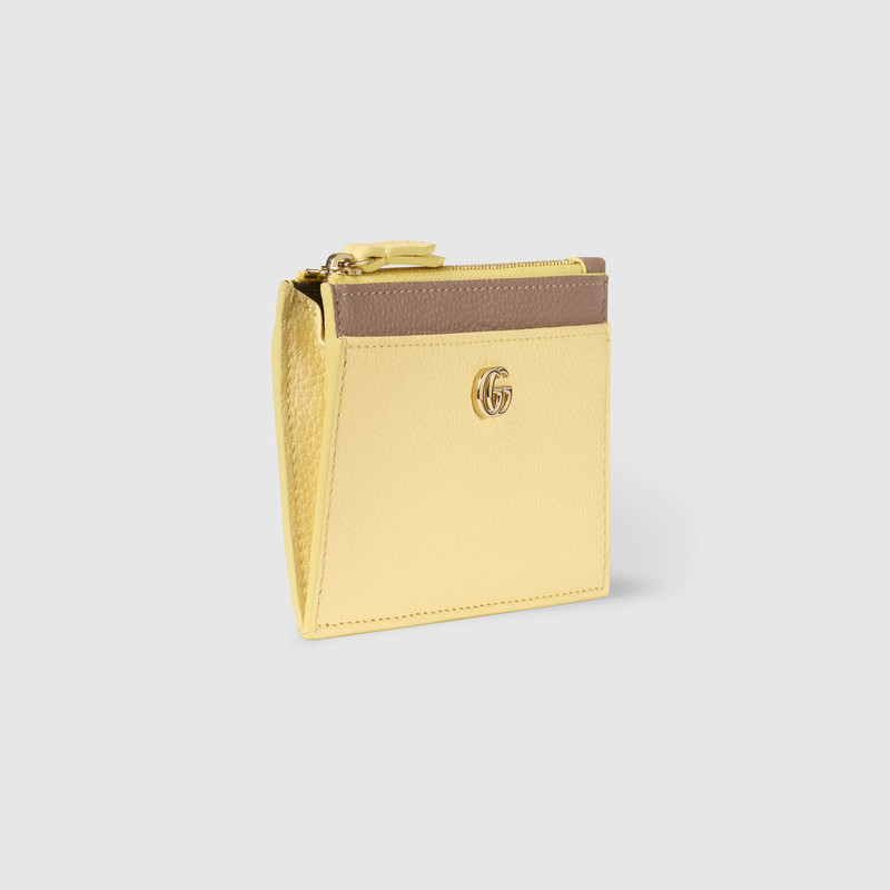 Bi-color GG Marmont zip key pouch 3