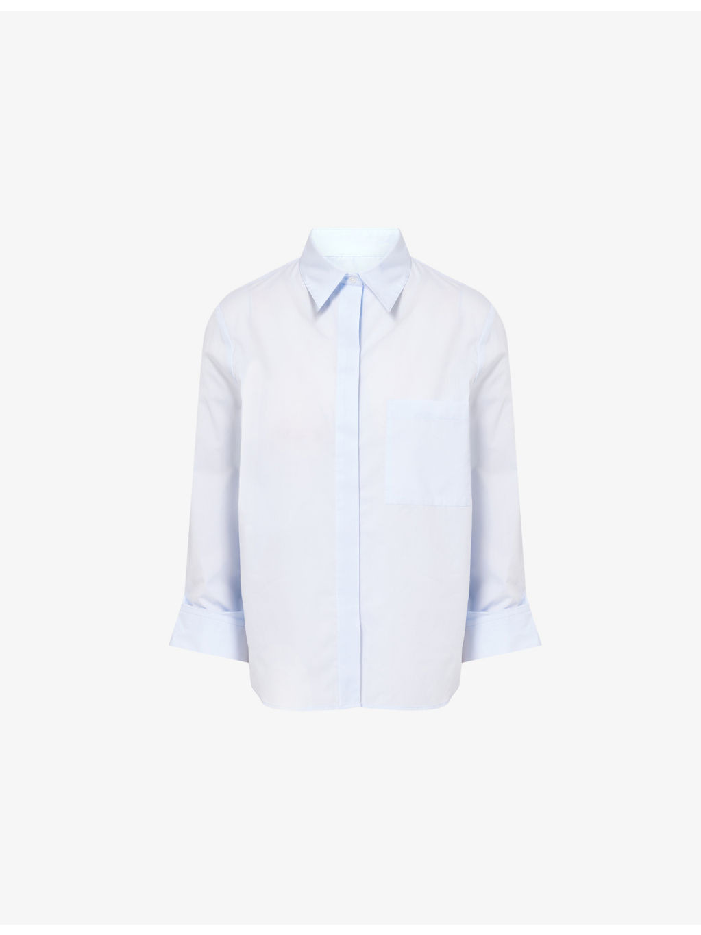 Boyfriend Long-Sleeves Cotton-Poplin Shirt - 1