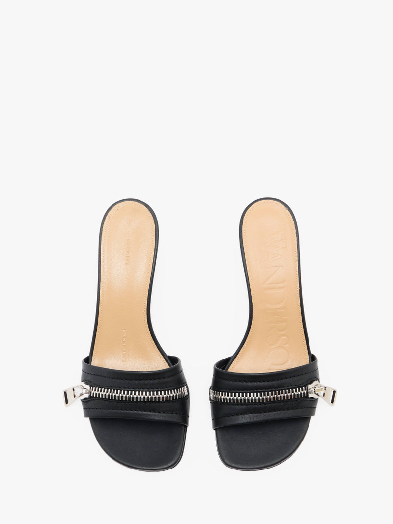 LEATHER BIKER HEEL SANDAL 4
