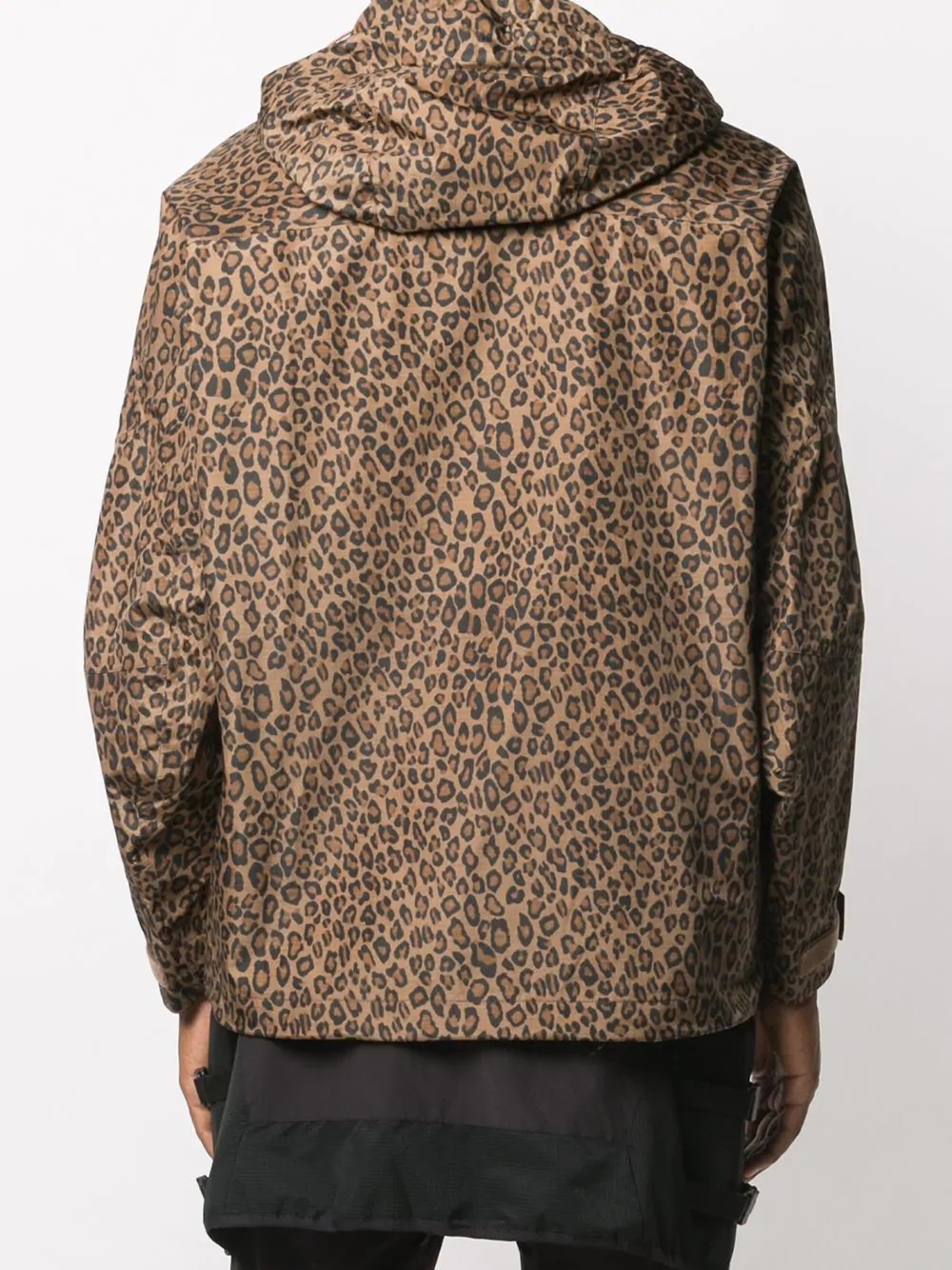 leopard-print hooded jacket - 4