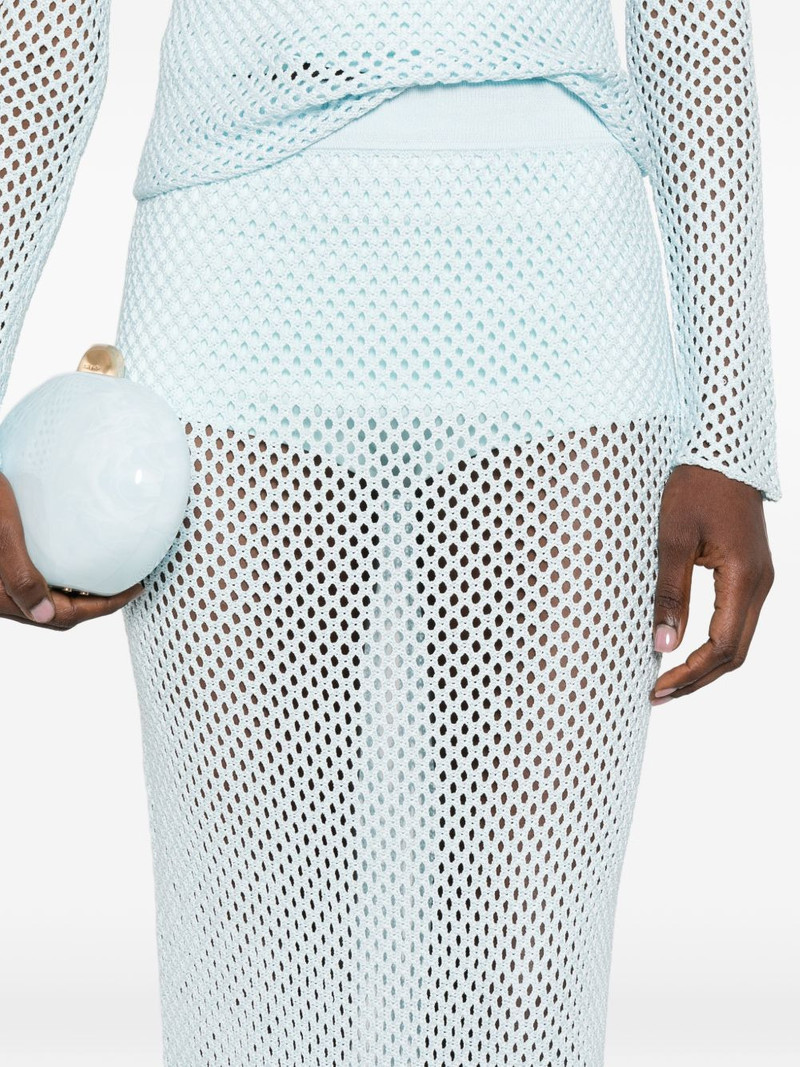 elasticated-waistband midi skirt 5