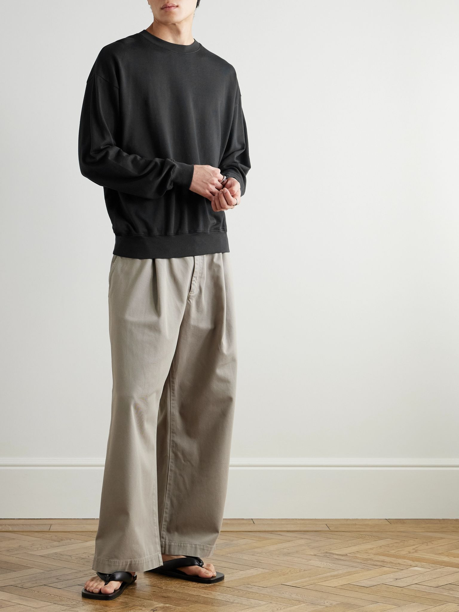 Cotton-Jersey Sweatshirt Black - 2