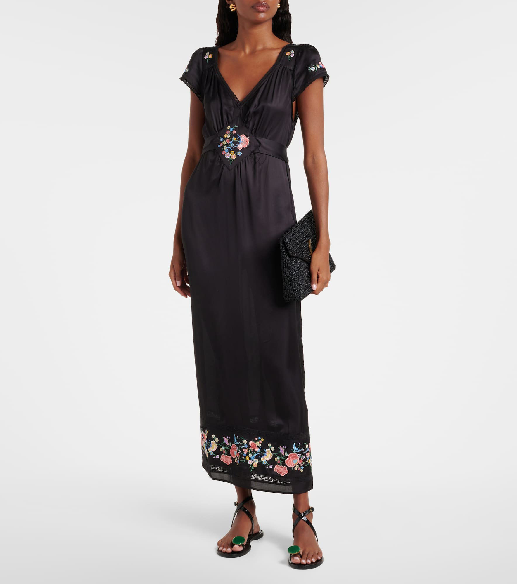 Carey floral satin maxi dress - 2