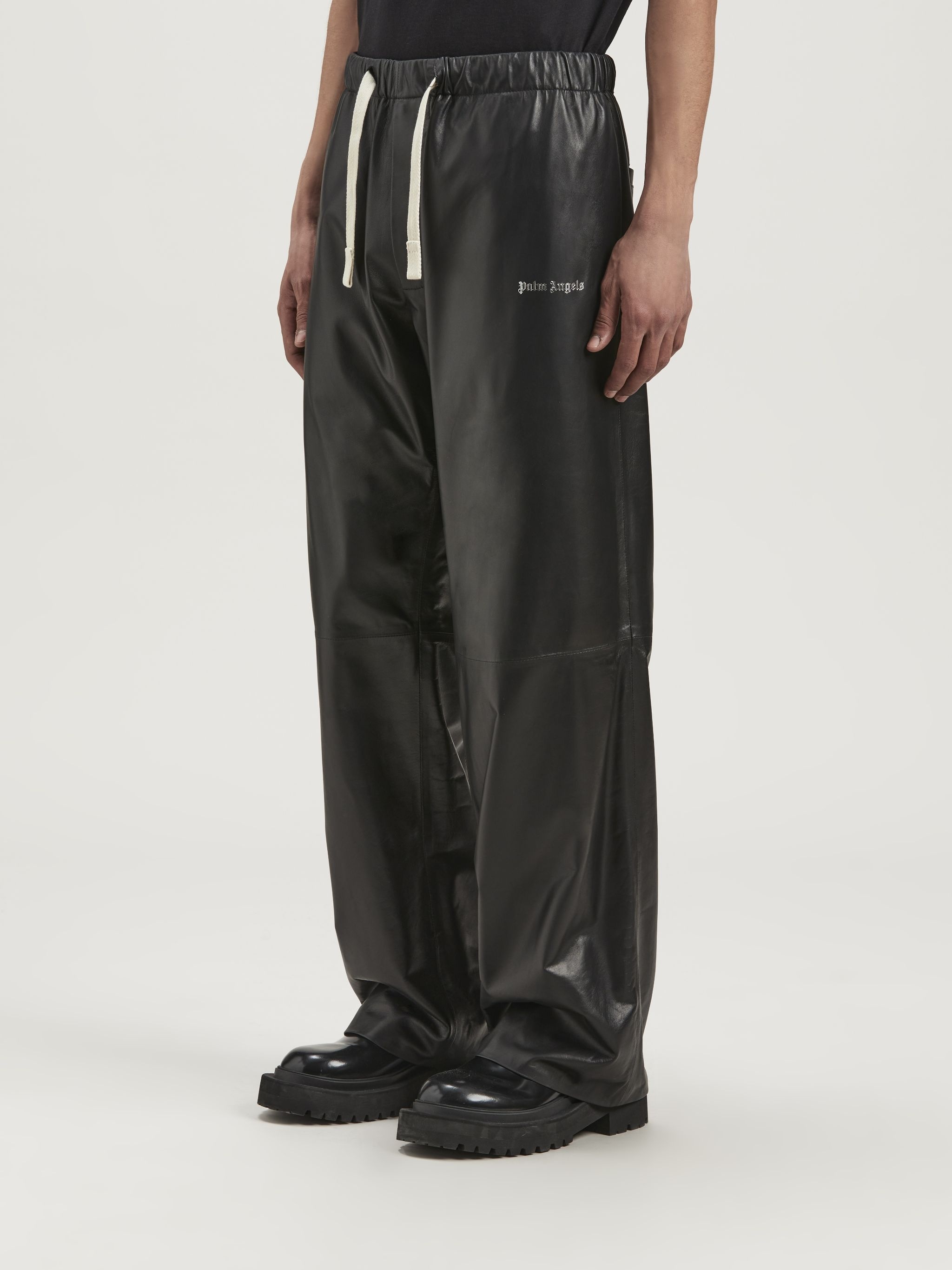 Palm Angels Classic Logo Leather Pants | REVERSIBLE