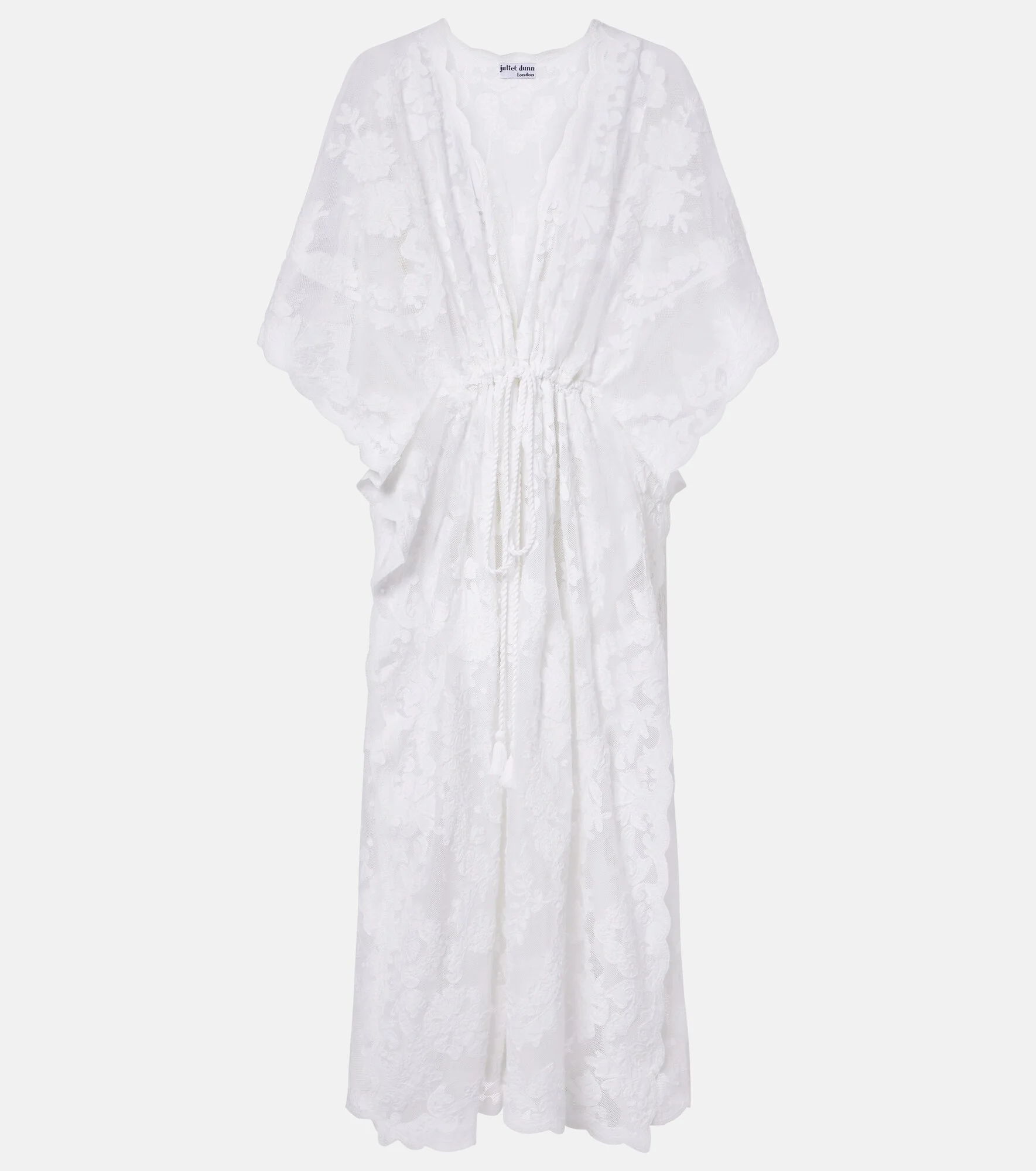 Embroidered sheer cotton kaftan - 1