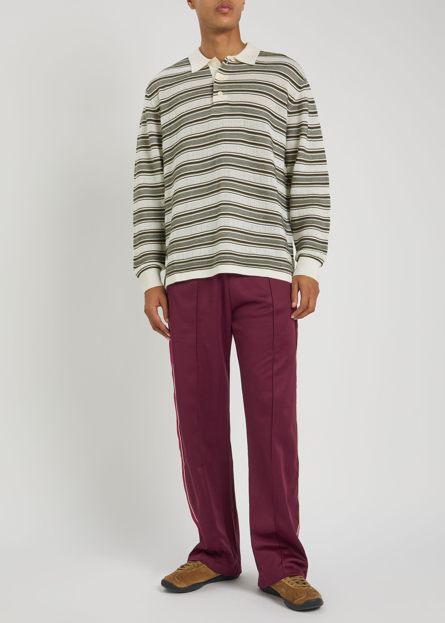 Wales Bonner Samuel Striped Wool-blend Polo Shirt - 4