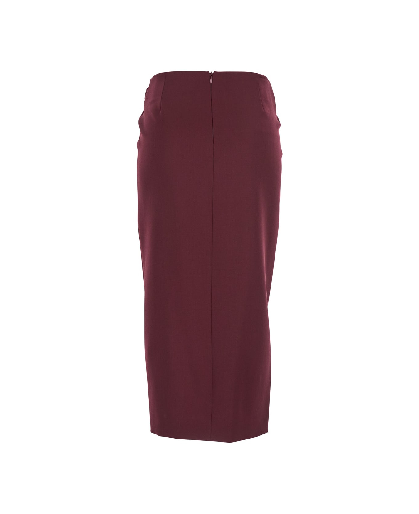 Wool Gabardine Midi Skirt - 2