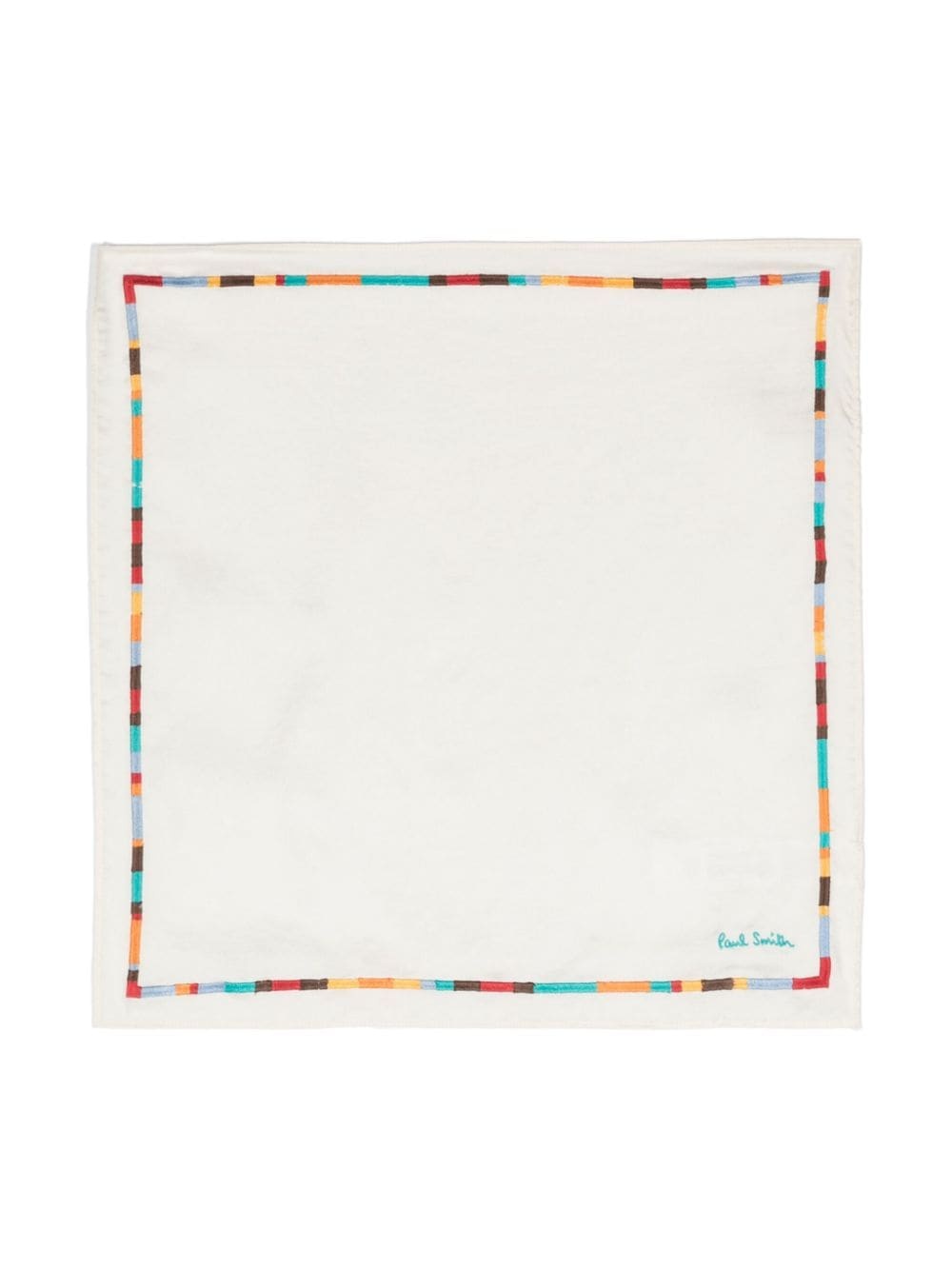 logo-embroidered silk scarf - 1