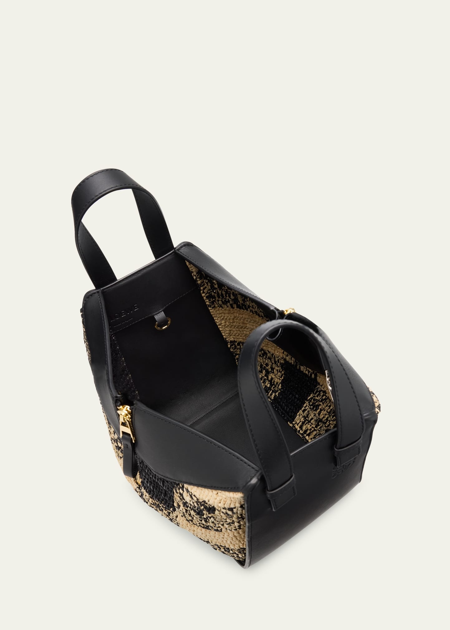 Hammock Top-Handle Bag in Gingham Raffia - 4