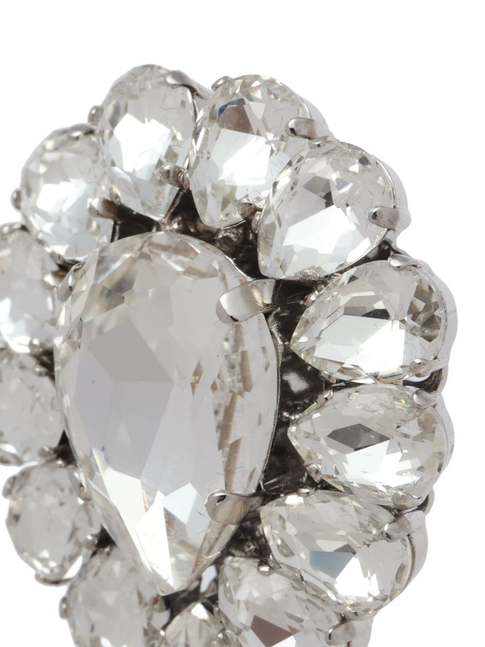 crystal-embellished pearl earrings - 3