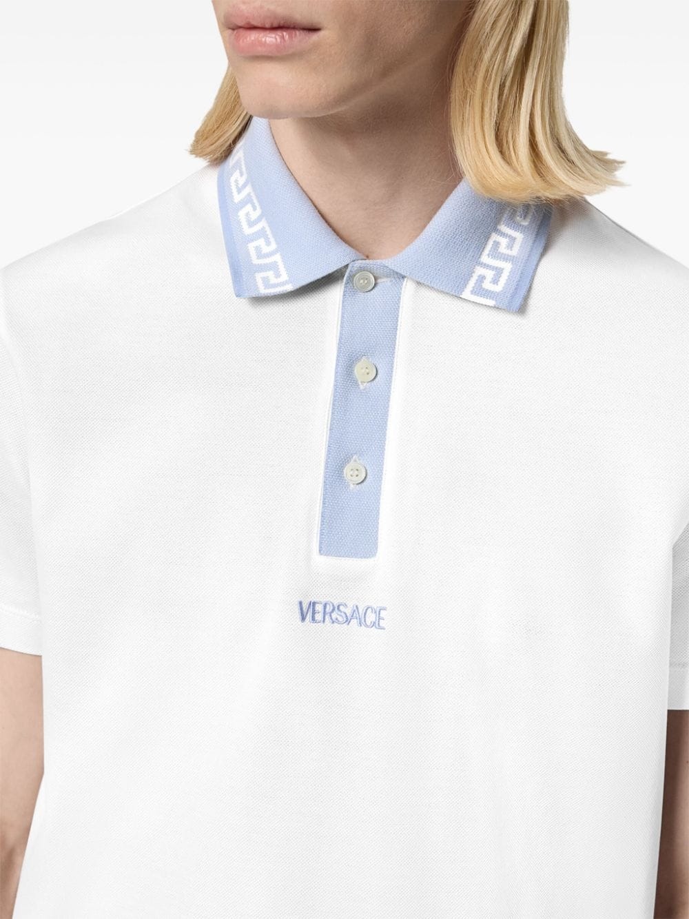 Greca-collar polo shirt - 5