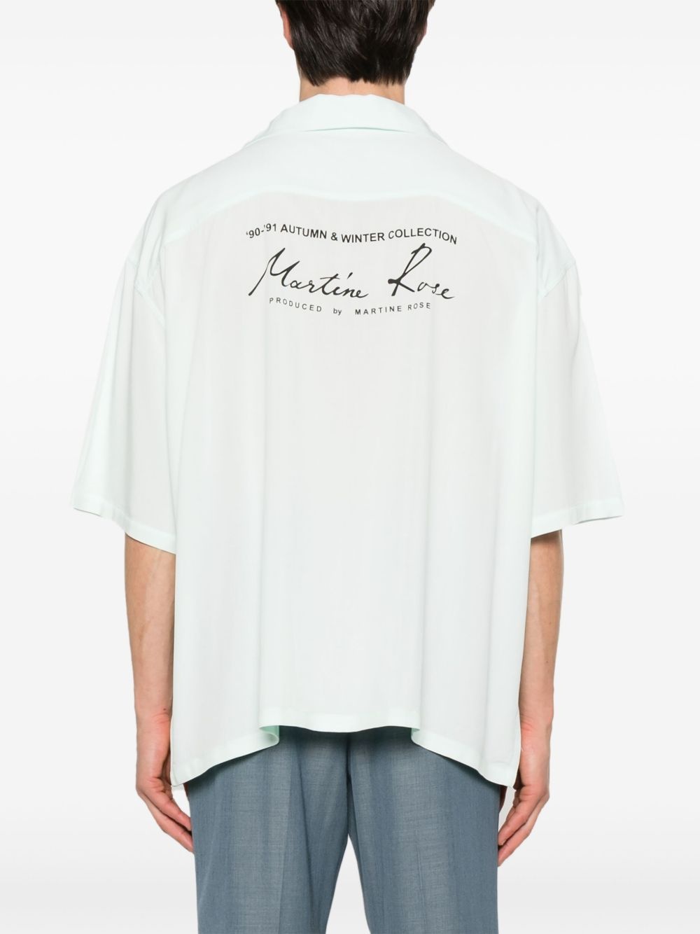 logo-patch shirt - 4