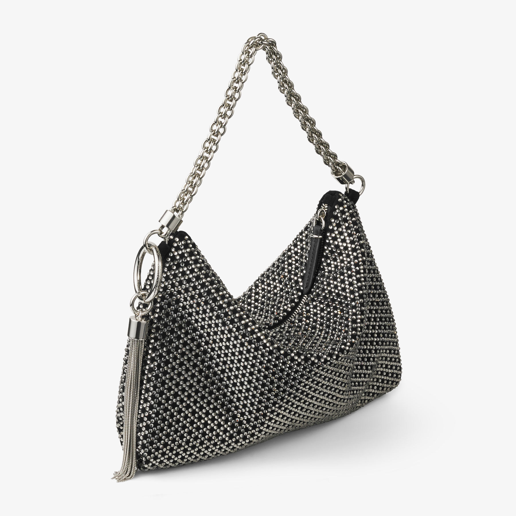 Callie
Black Diamond Motif Crystal Hotfix on Suede Clutch Bag - 5