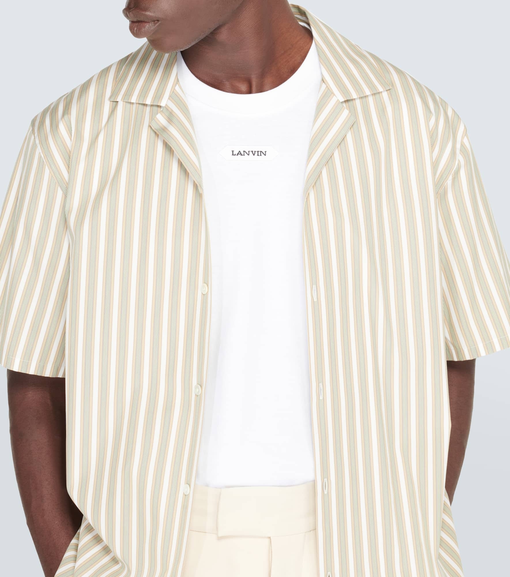 Striped cotton bowling shirt - 5