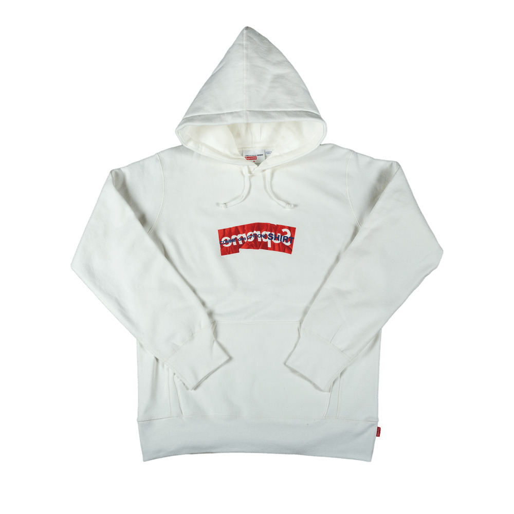 Supreme x Comme des Garçons SHIRT Box Logo Hooded Sweatshirt 'White' - 1