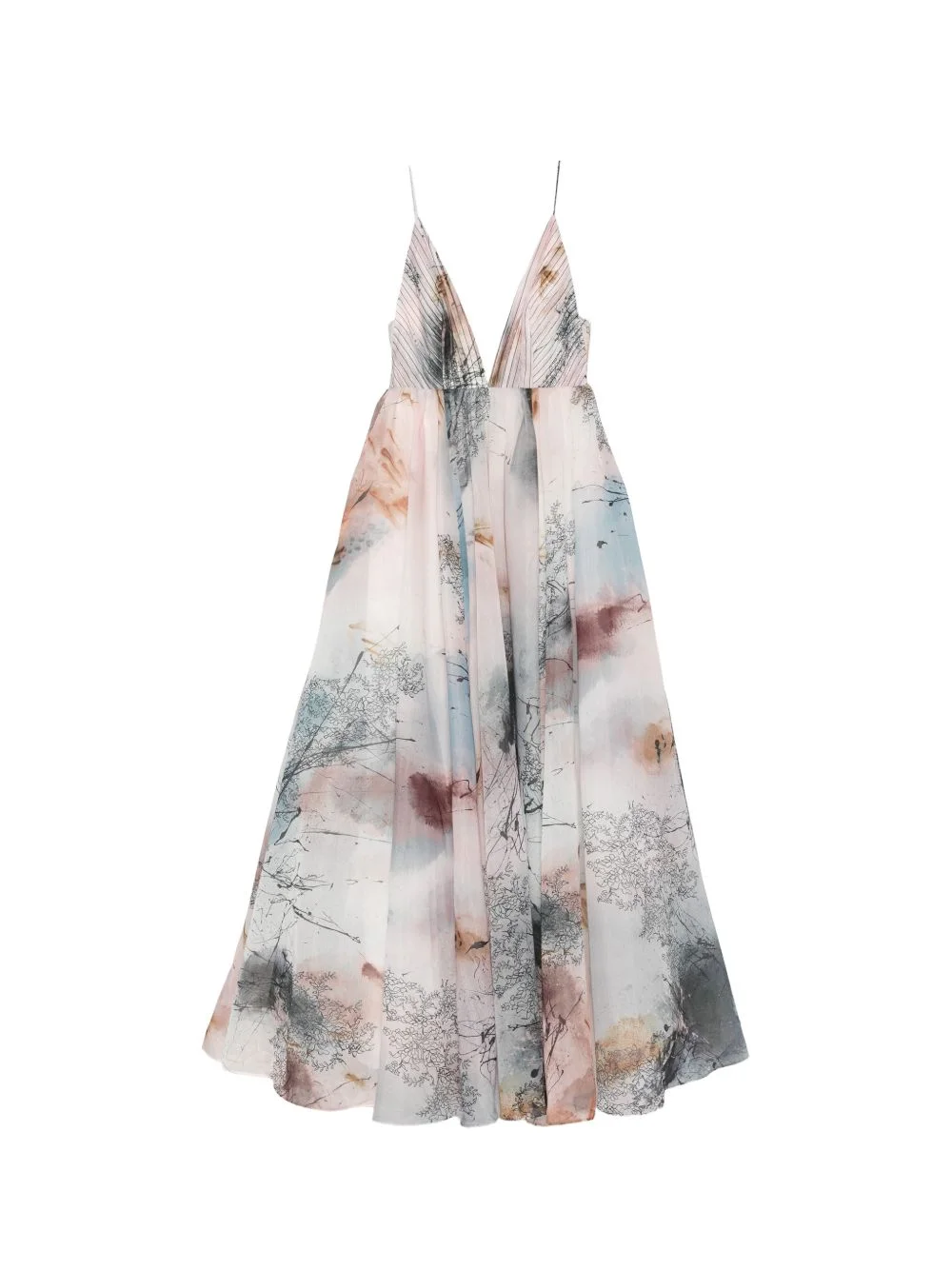 Avery Avery abstract-print gown - 1