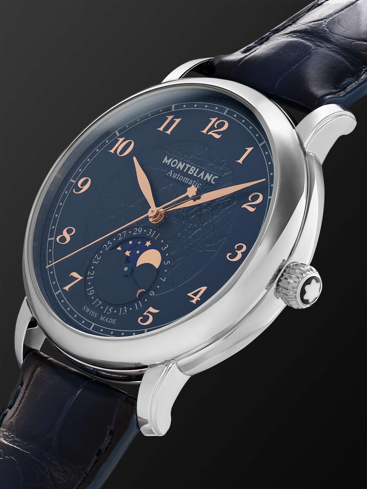 Star Legacy Limited-Edition Automatic Moon-Phase 42mm Stainless Steel and Alligator Watch, Ref. No.  - 4