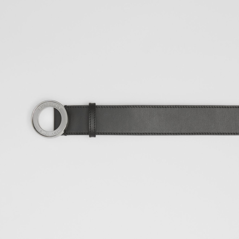 Burberry Engraved Buckle Leather Belt outlook