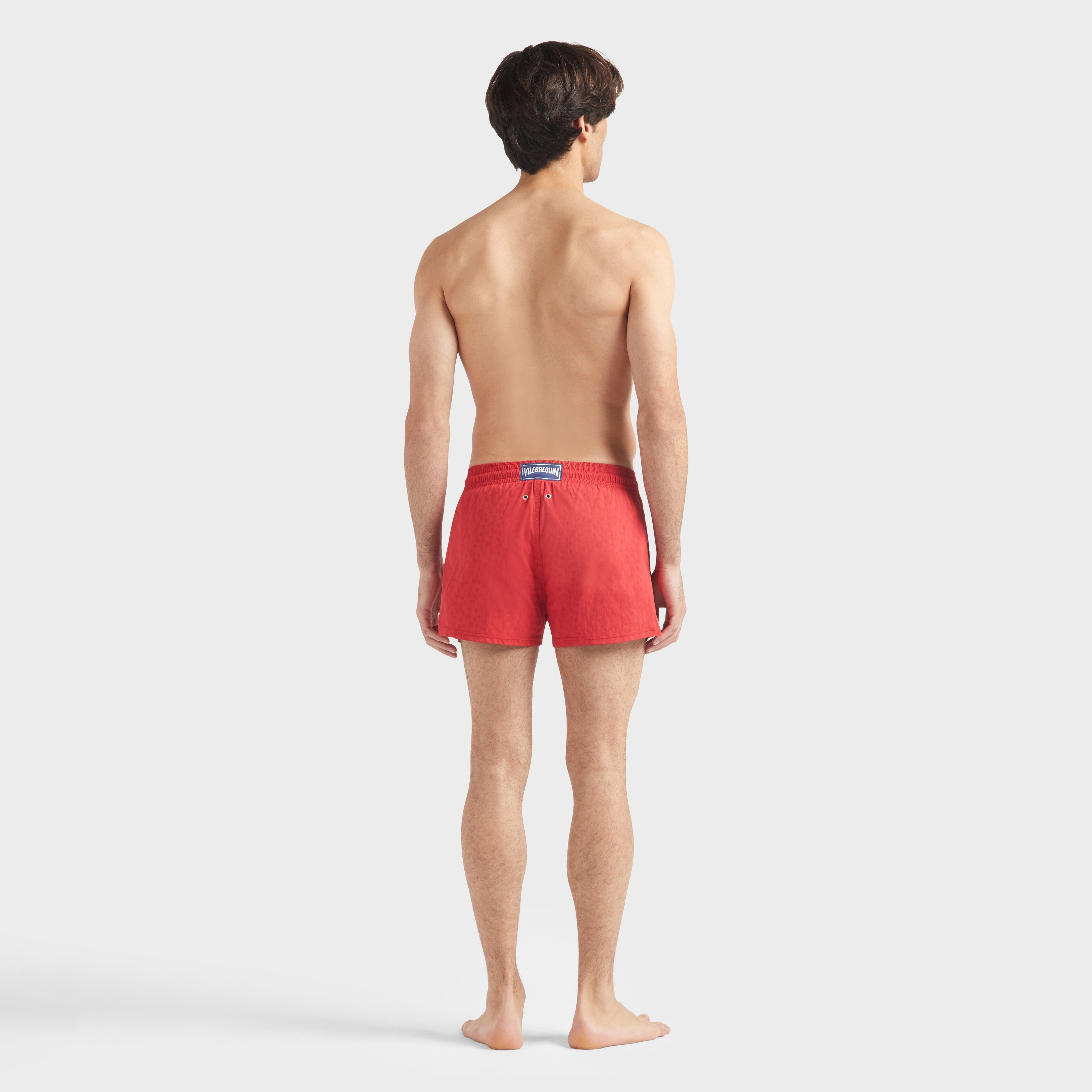 Men Short Swim Trunks Jacquard Turtles - 4