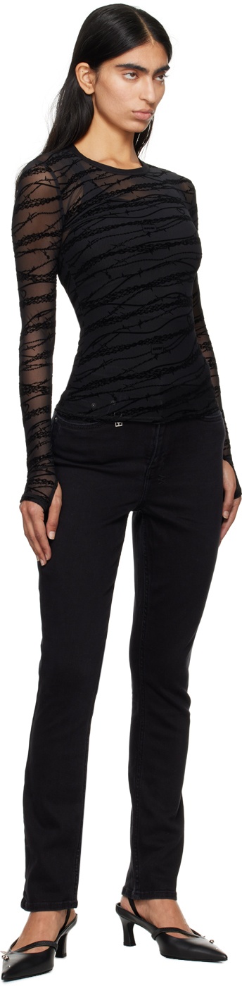 Black Stealth Charm Jeans - 4