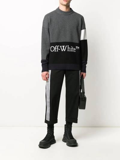 Off-White block-panel knitted jumper outlook