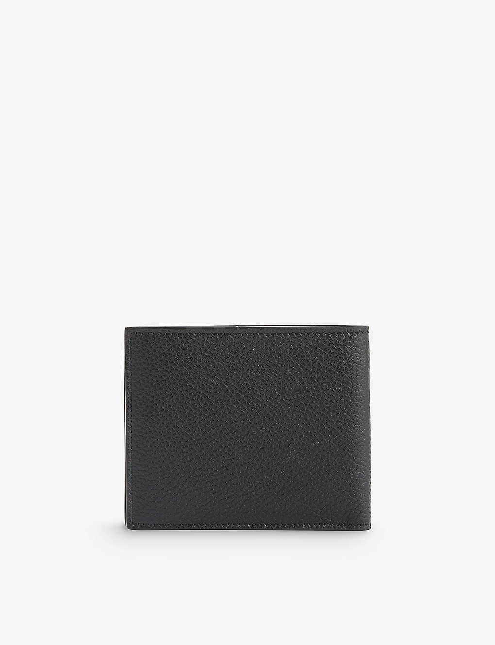 Brand-print bi-fold leather wallet - 3