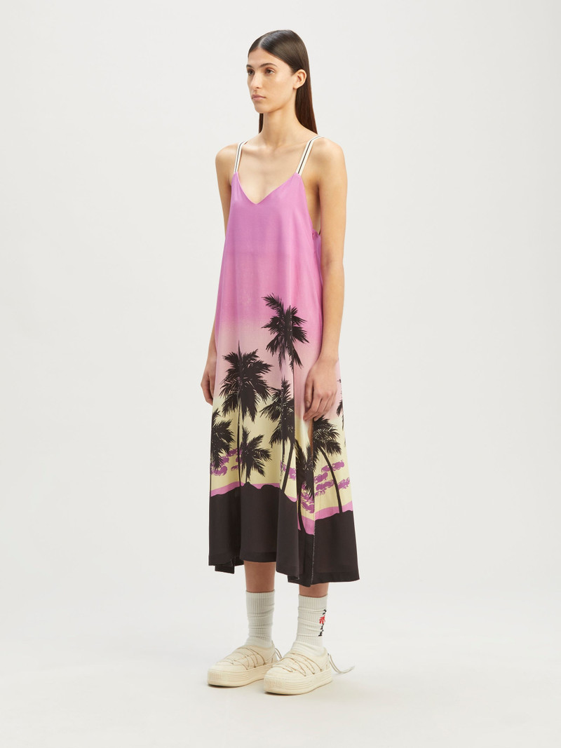 Pink Sunset Straps Midi Dress 4