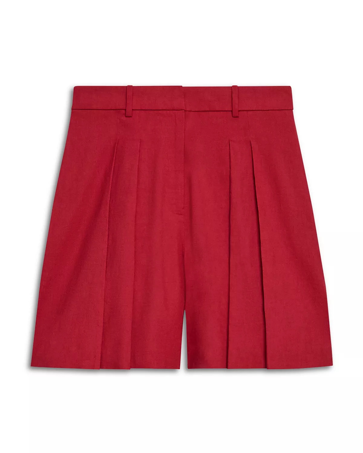 Pleated Linen Shorts - 6