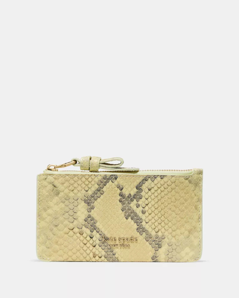 Loop Snake Embossed Zip Card Case 1