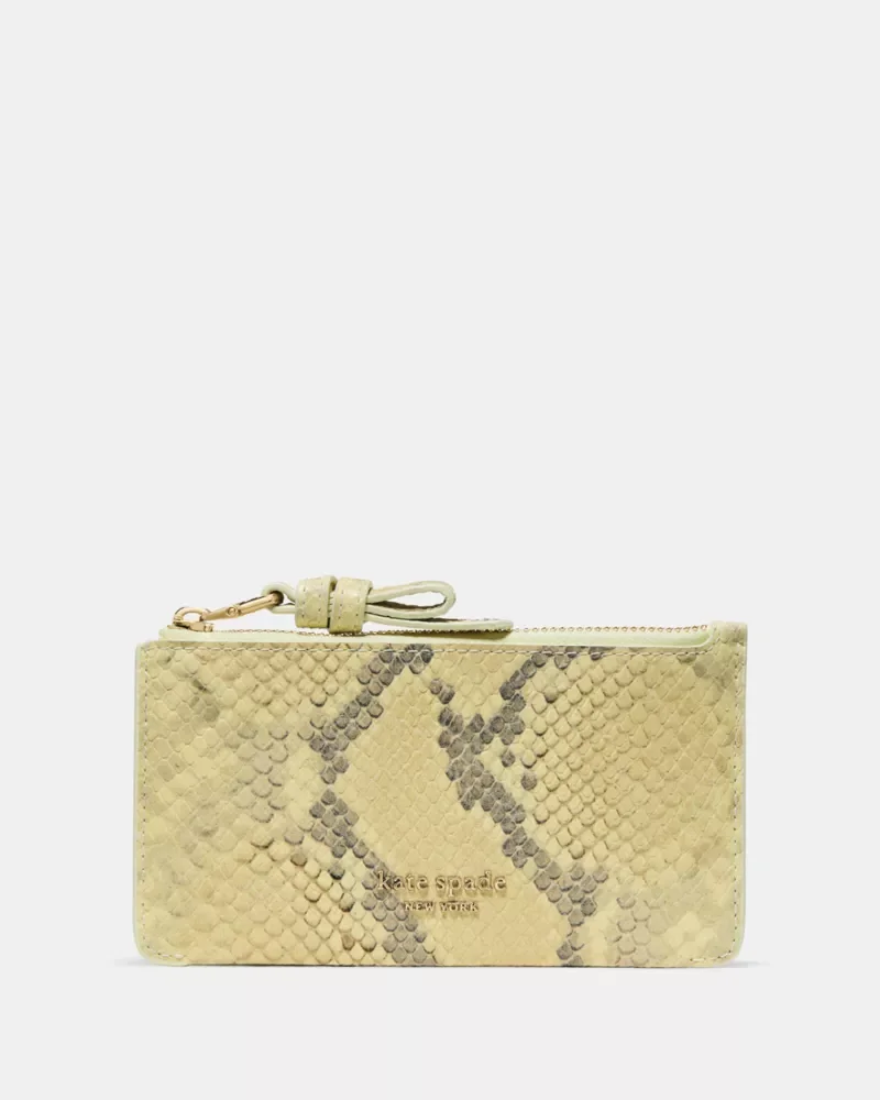 Loop Snake Embossed Zip Card Case - 1