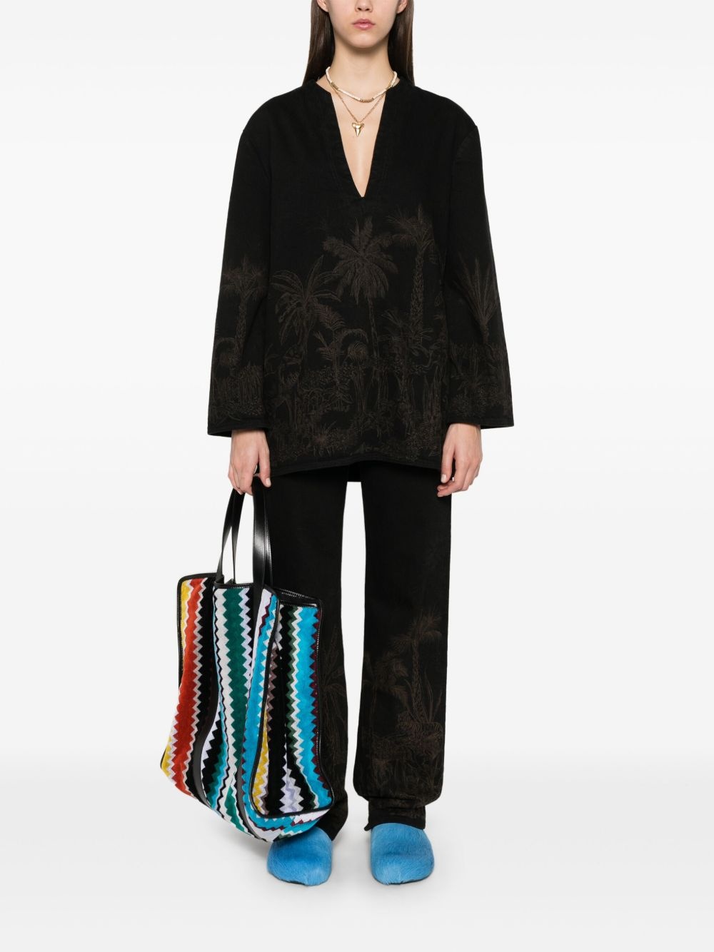 Jungle Toile de Jouy blouse - 2