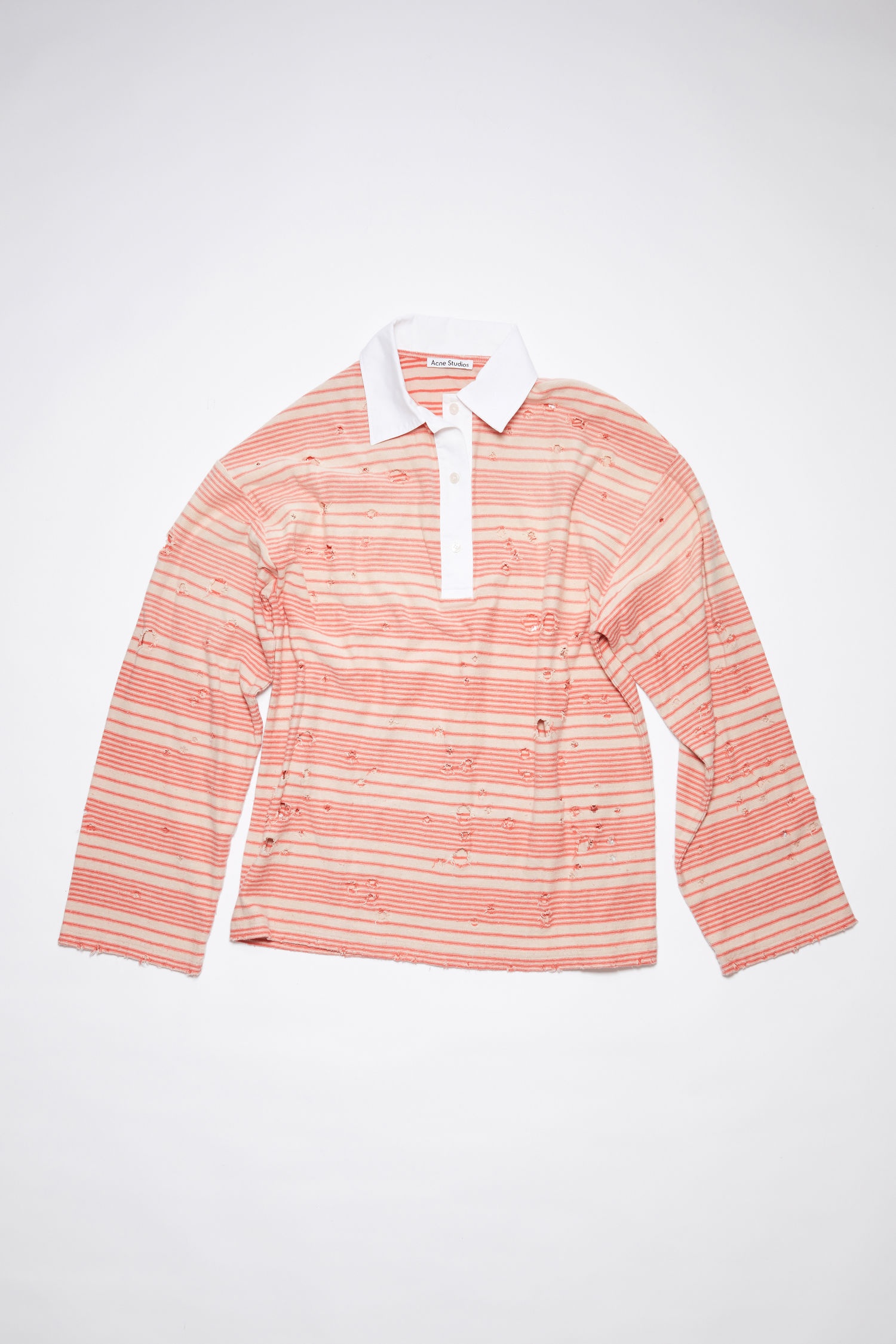 Striped polo shirt - Cold beige/orange - 4