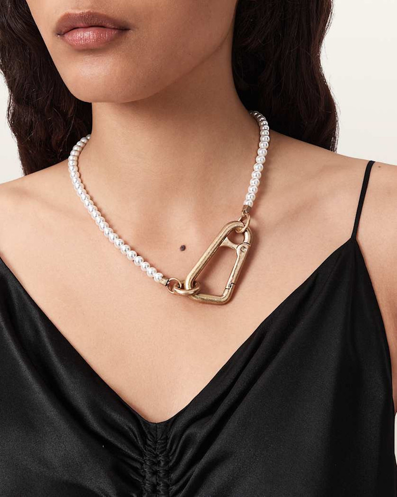 ALLSAINTS PEARL CARABINER CLASP NECKLACE outlook