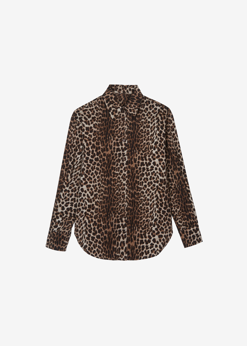 Lui Leopard Print Shirt - Brown 1