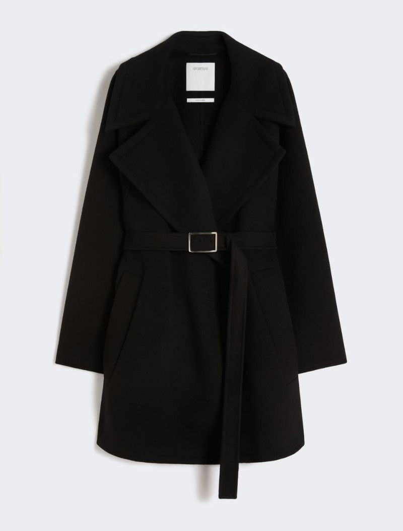 Oversized pure wool cardigan - black 1