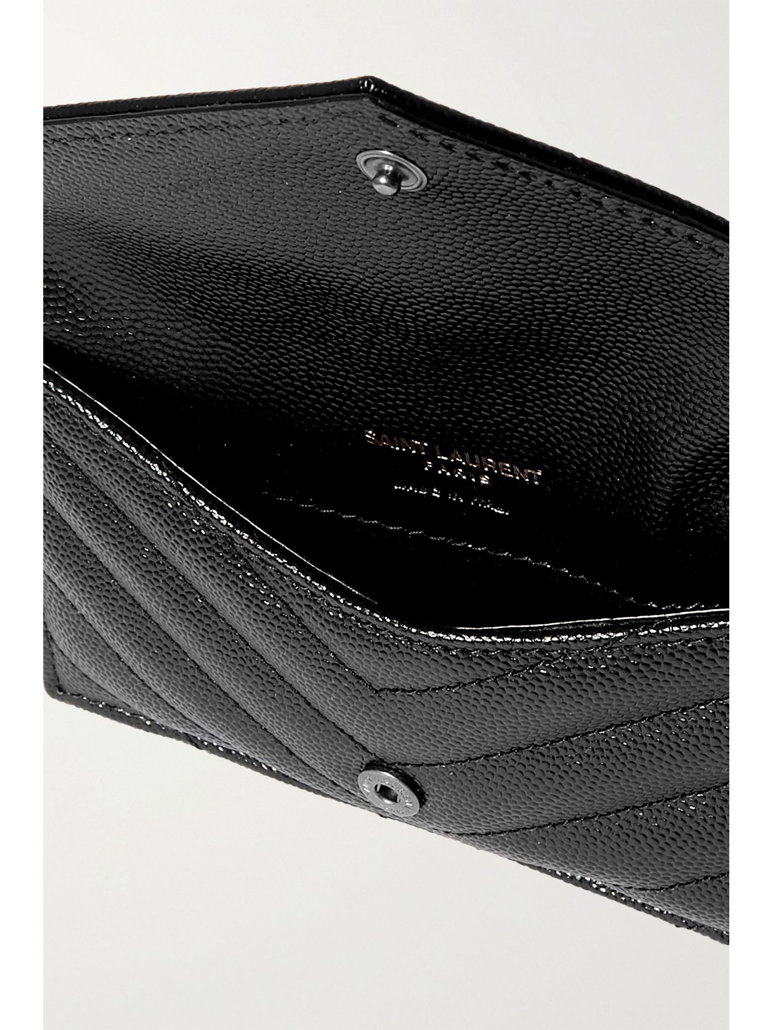 Monogramme quilted textured-leather wallet Black - 5