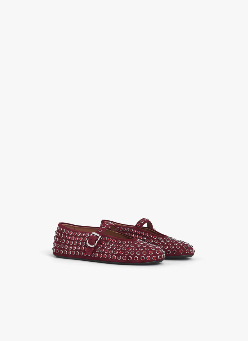 Alaïa STRASS SUEDE BALLET FLATS outlook