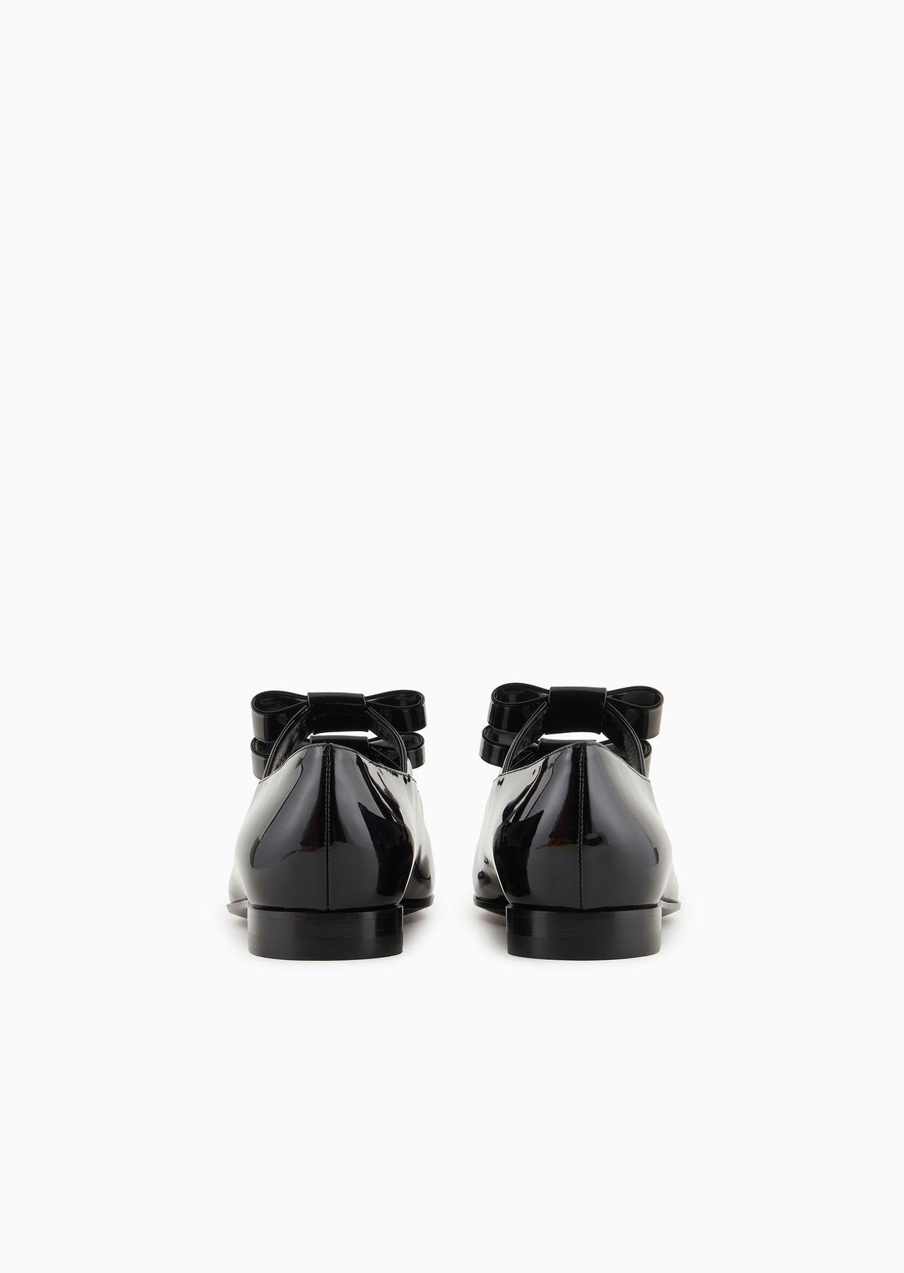 Patent leather ballerinas with bow detail - 4