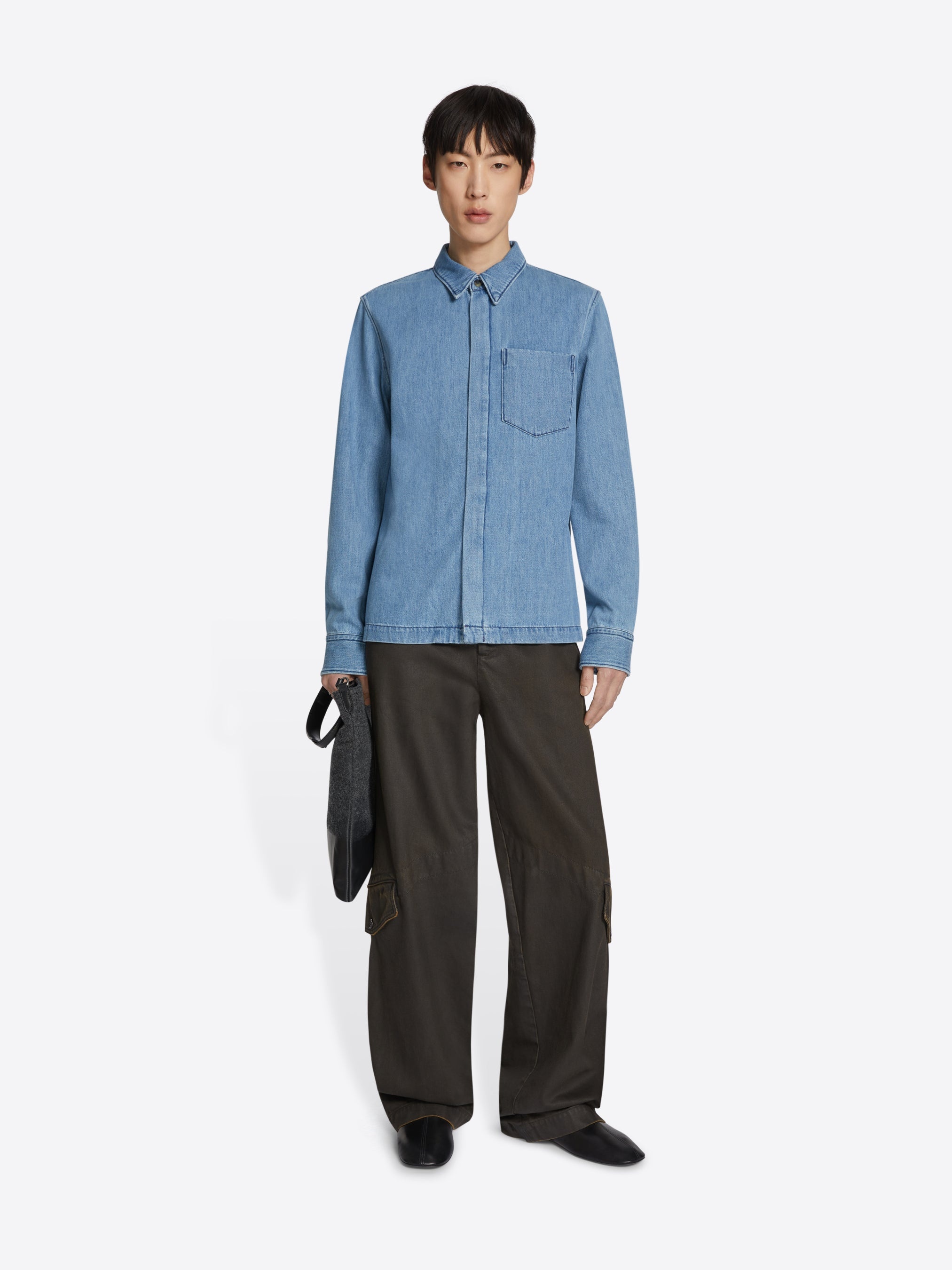 DENIM ZIP SHIRT - 2