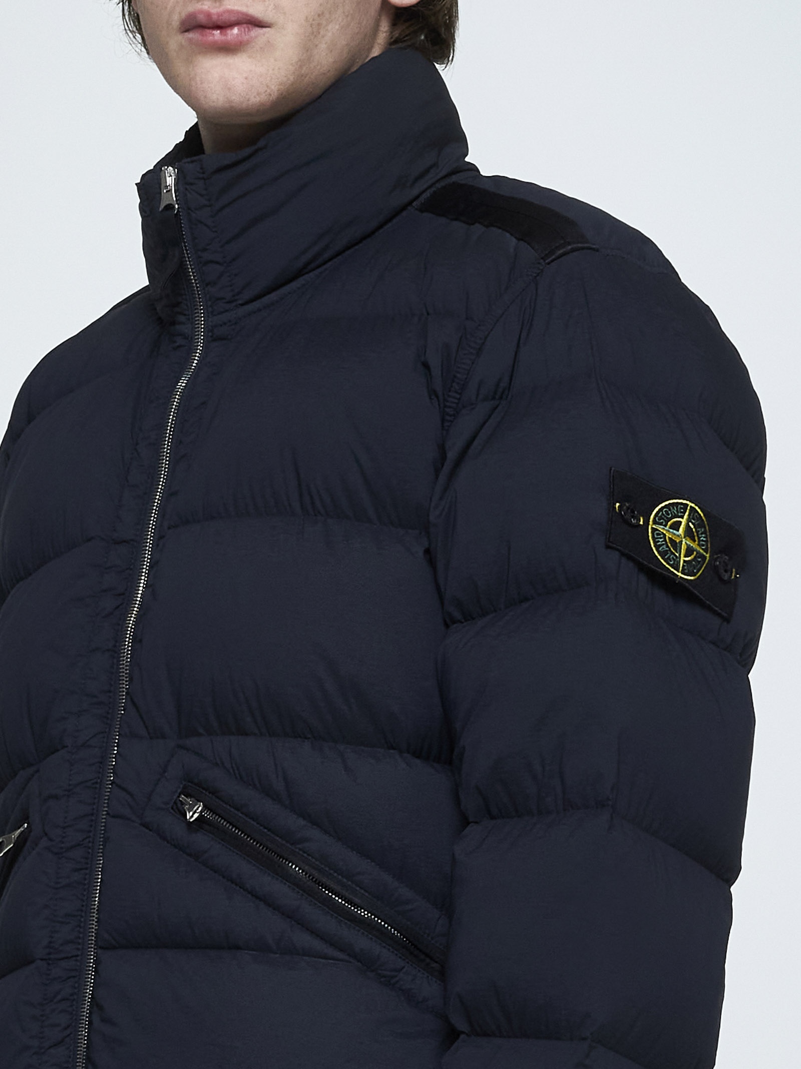 Quilted nylon down jacket - 4