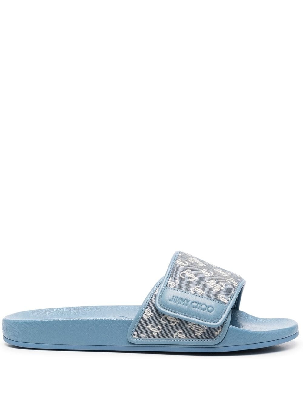 Fitz monogram-jacquard slides - 1