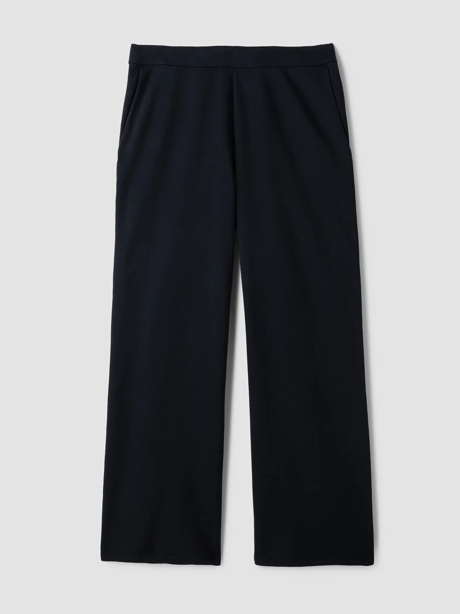 Garment-Dyed Organic Cotton Terry Wide-Leg Pant - 1