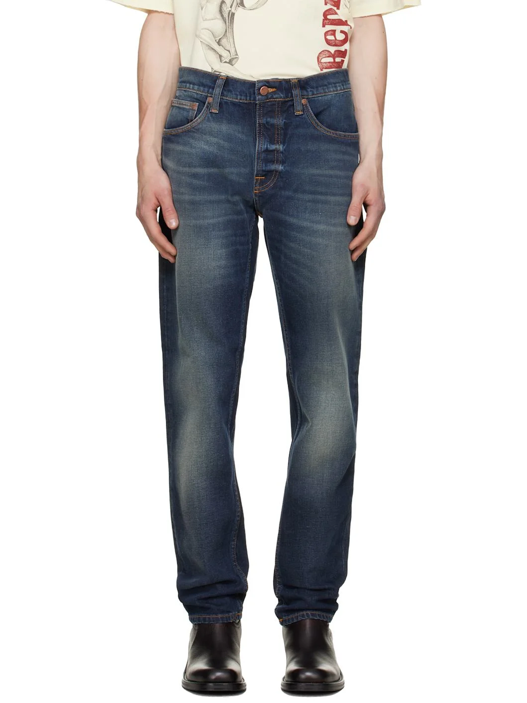 Navy Solid Ollie Jeans - 1