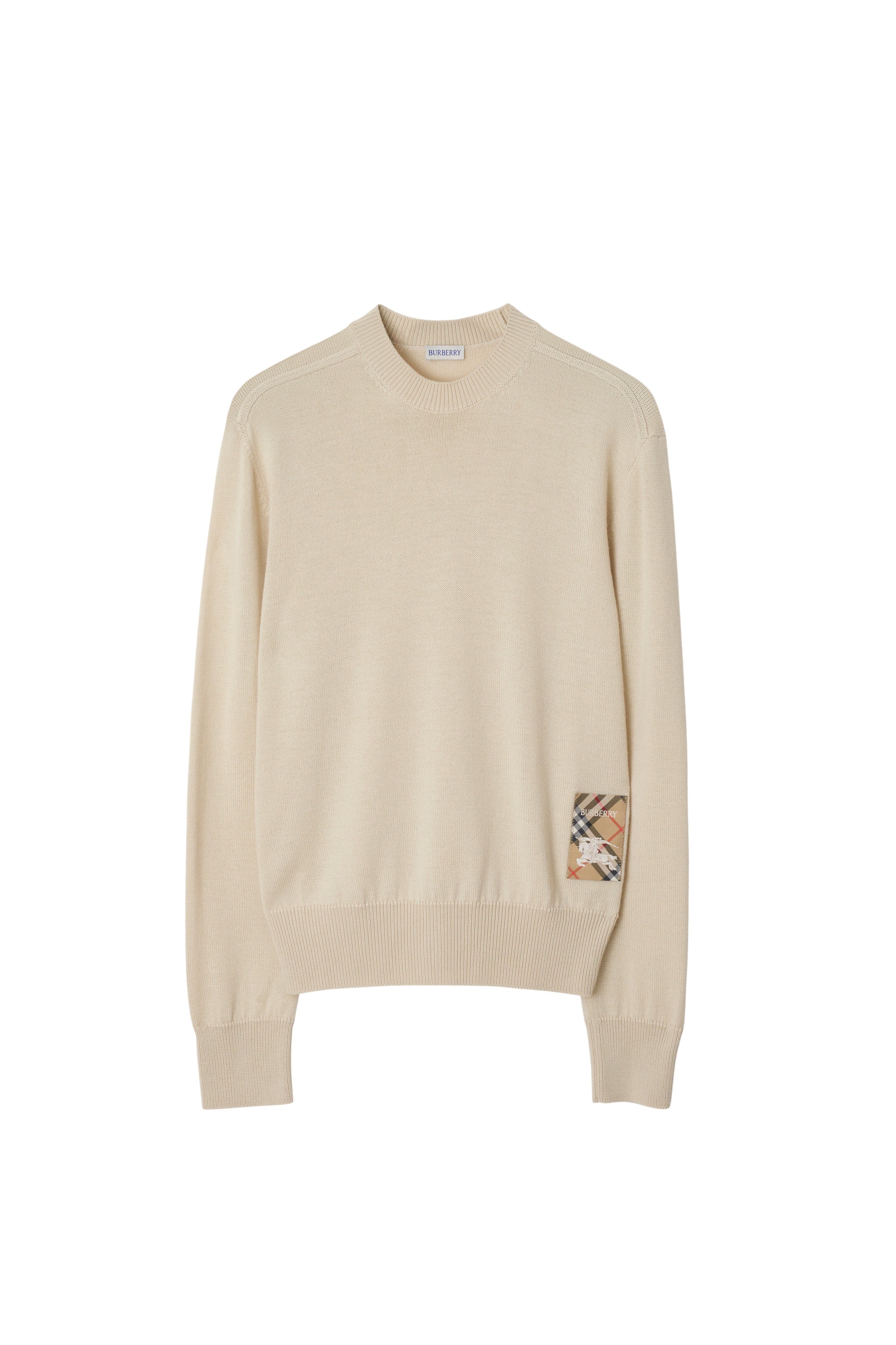 burberry Check Label Wool Sweater in Nutmeg at Nordstrom - 3